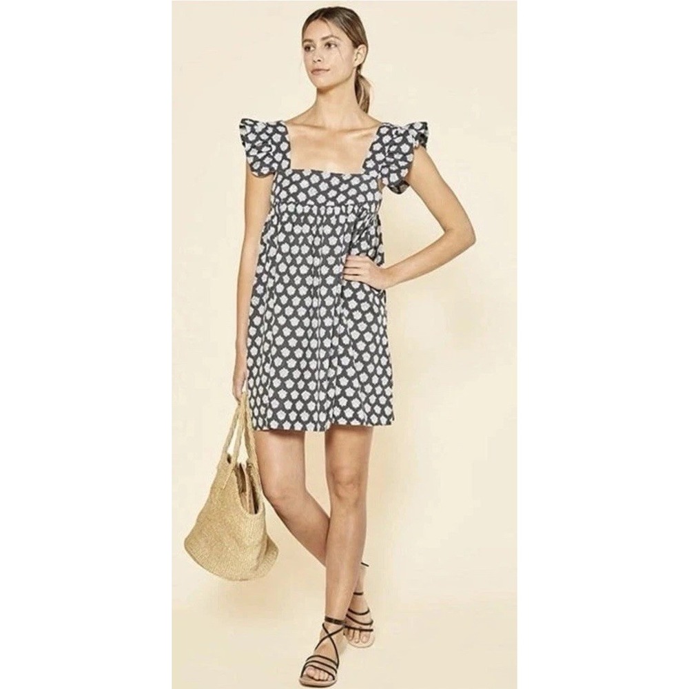 OUTERKNOWN X Piece&Co Womens XS Astrid Dress Pitch Black Lantana Lightweight NEW